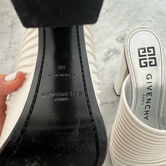 Givenchy Ribbed Mule Platform Sz 29 white - Picture 7 of 15